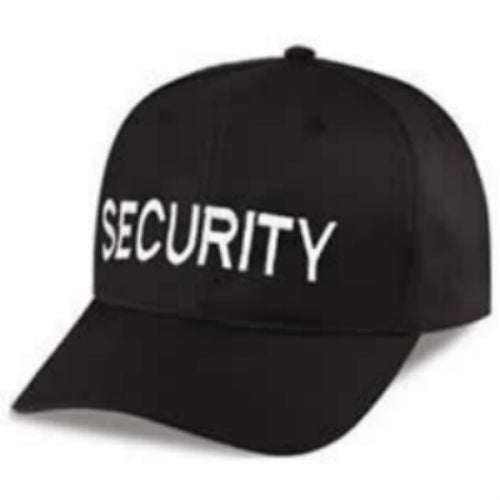 Security guard officer cap hat embroidered black