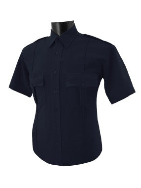 Uniform Security Guard Police Navy polyester shirt short sleeve Wrinkle free