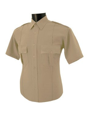 Uniform security guard police Beige polyester shirt short sleeve wrinkle free