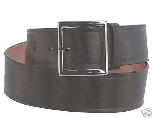 Black Garrison Belt with Silver buckle unisex