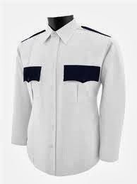 Two Tone white and black uniform polyester shirt Long Sleeve