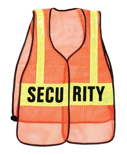 Security Orange hi visibility reflective vest